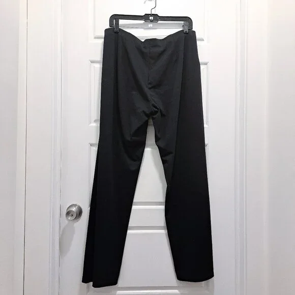 Eileen Fisher Stretch Ponte Pant Black Pull On Elastic Waist Size Large - Picture 4 of 8